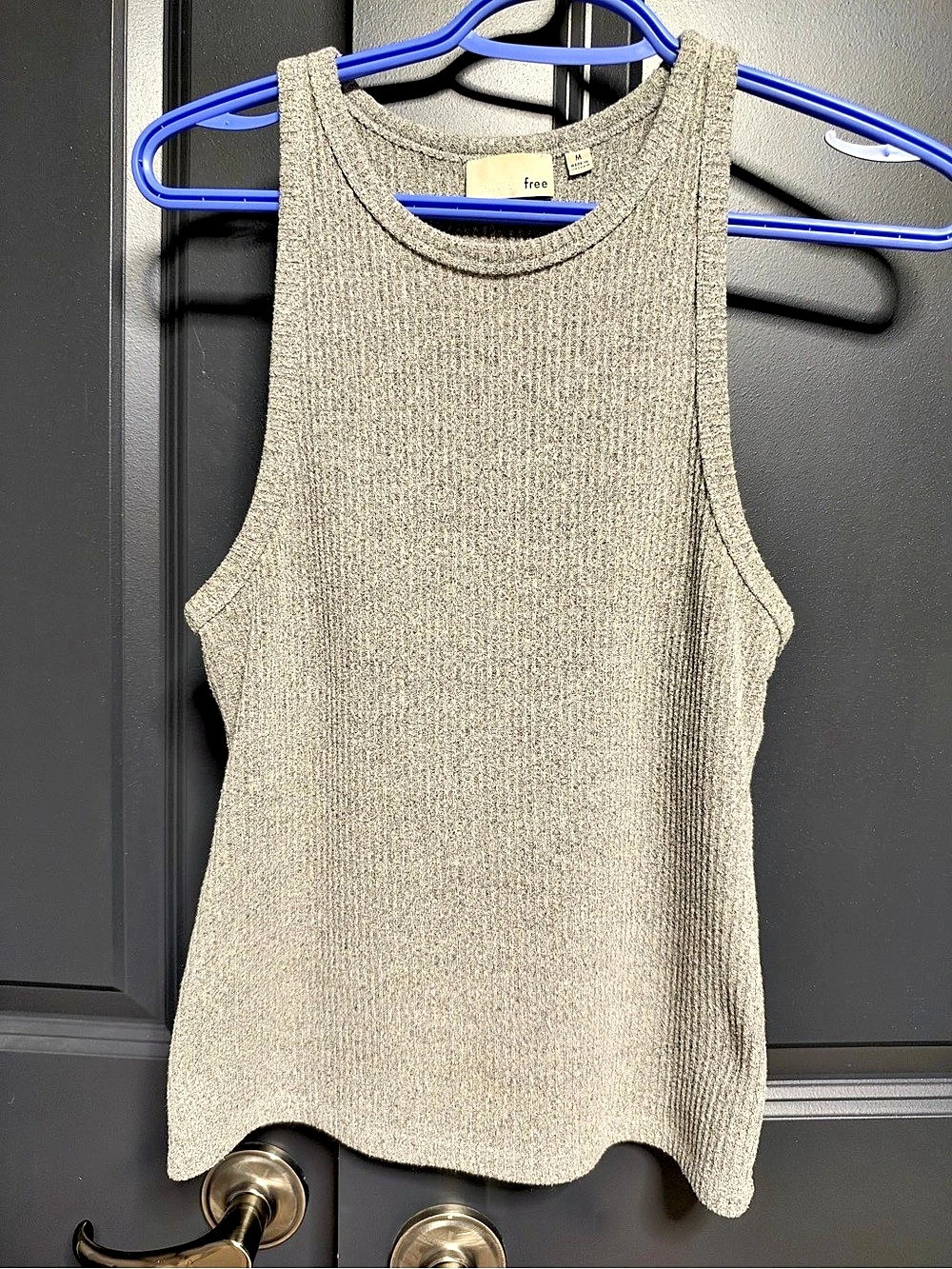 Wilfred Free  Ribbed Tank Top in Gray Size Medium Like New